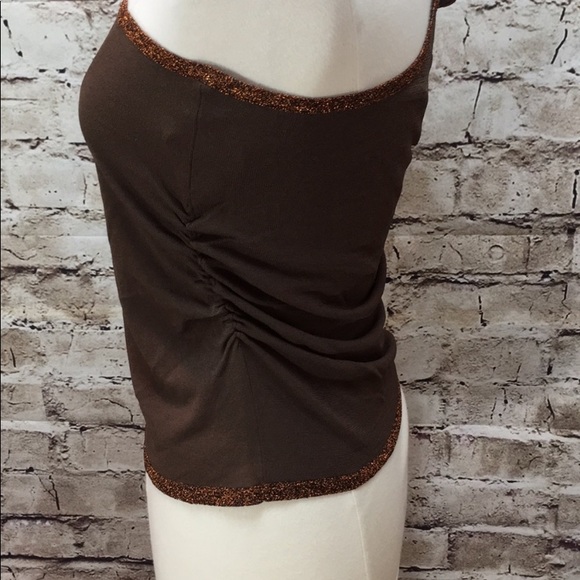 NWOT- Marciano One Shoulder Metallic Top - Picture 3 of 8